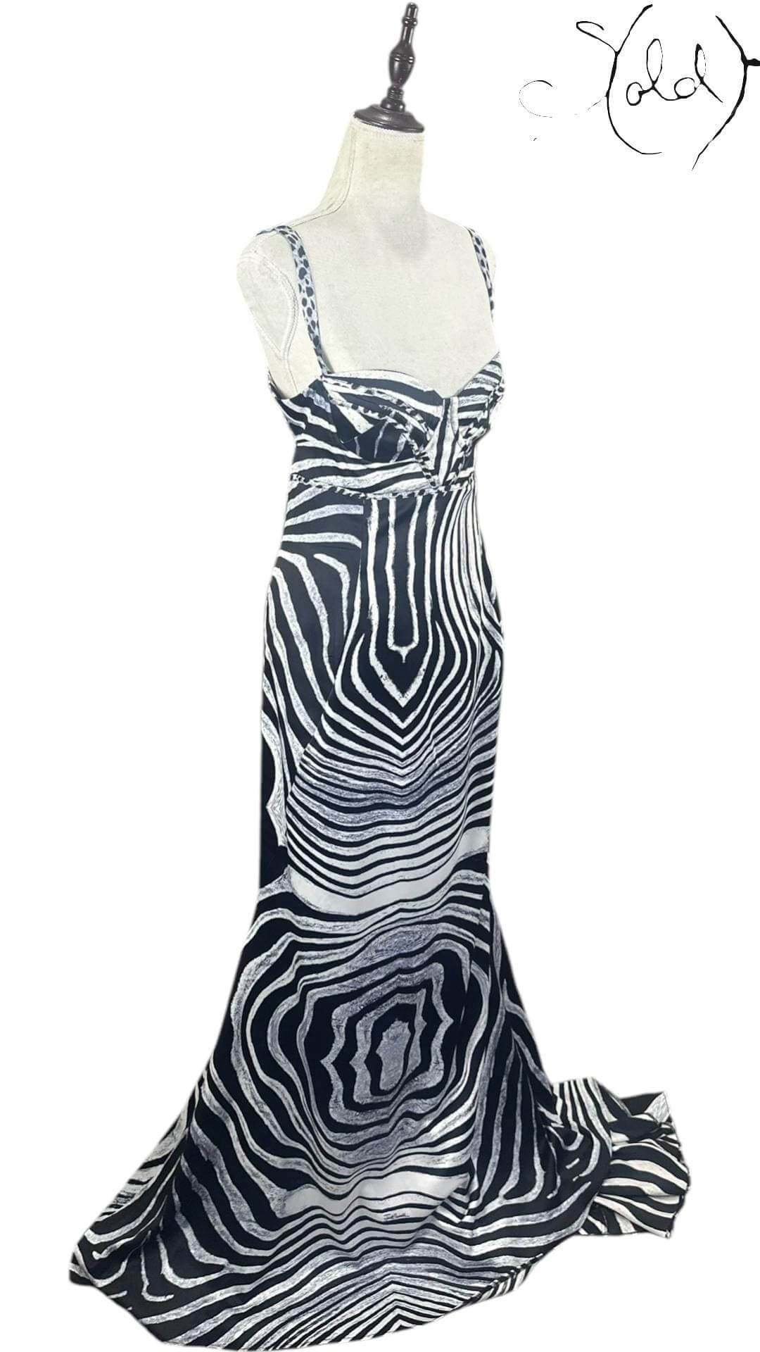 Roberto Cavalli Silk Gown – Runway Wild, Detail view | Sold Attire