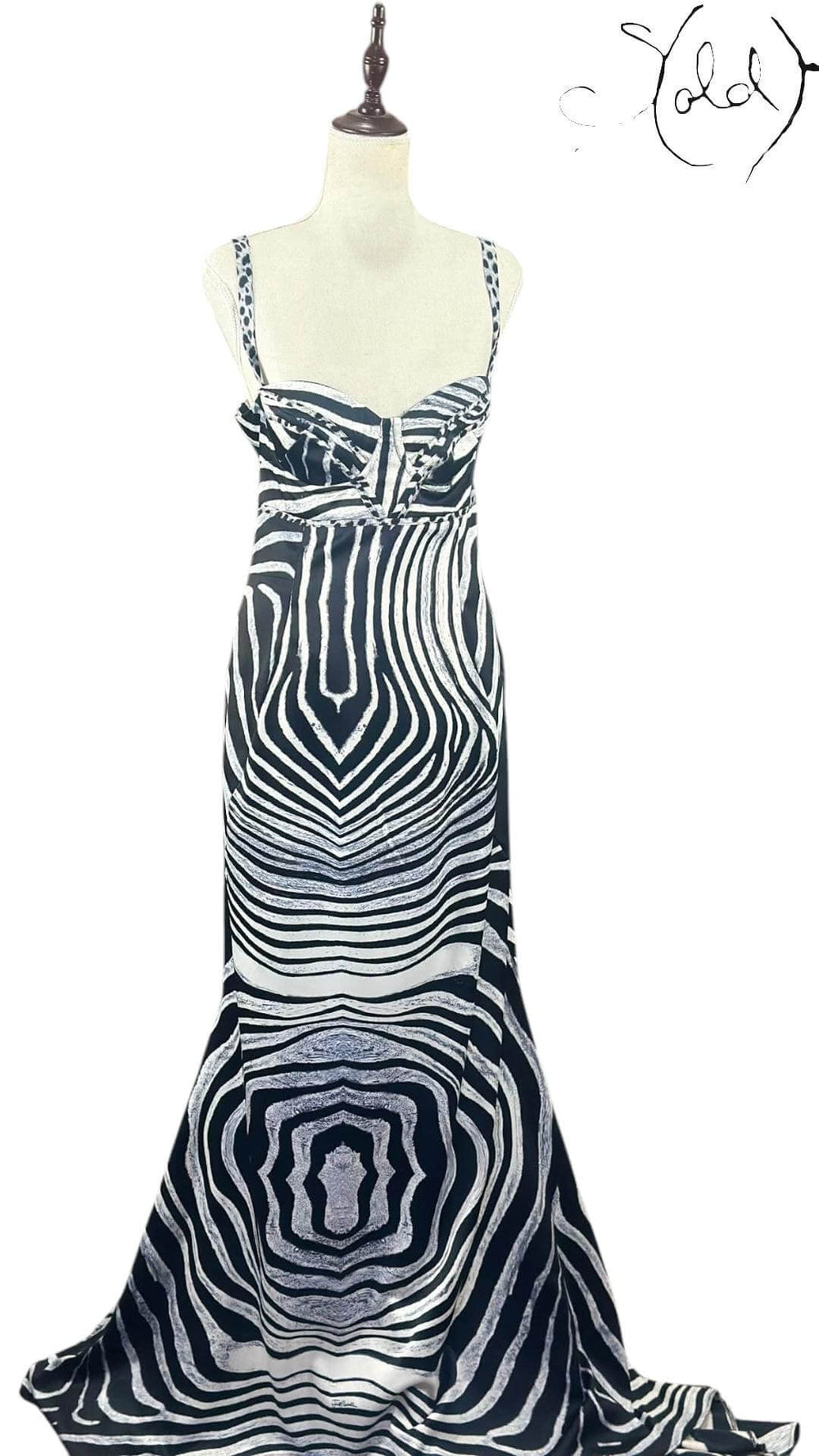 Roberto Cavalli Silk Gown – Runway Wild, Base view | Sold Attire