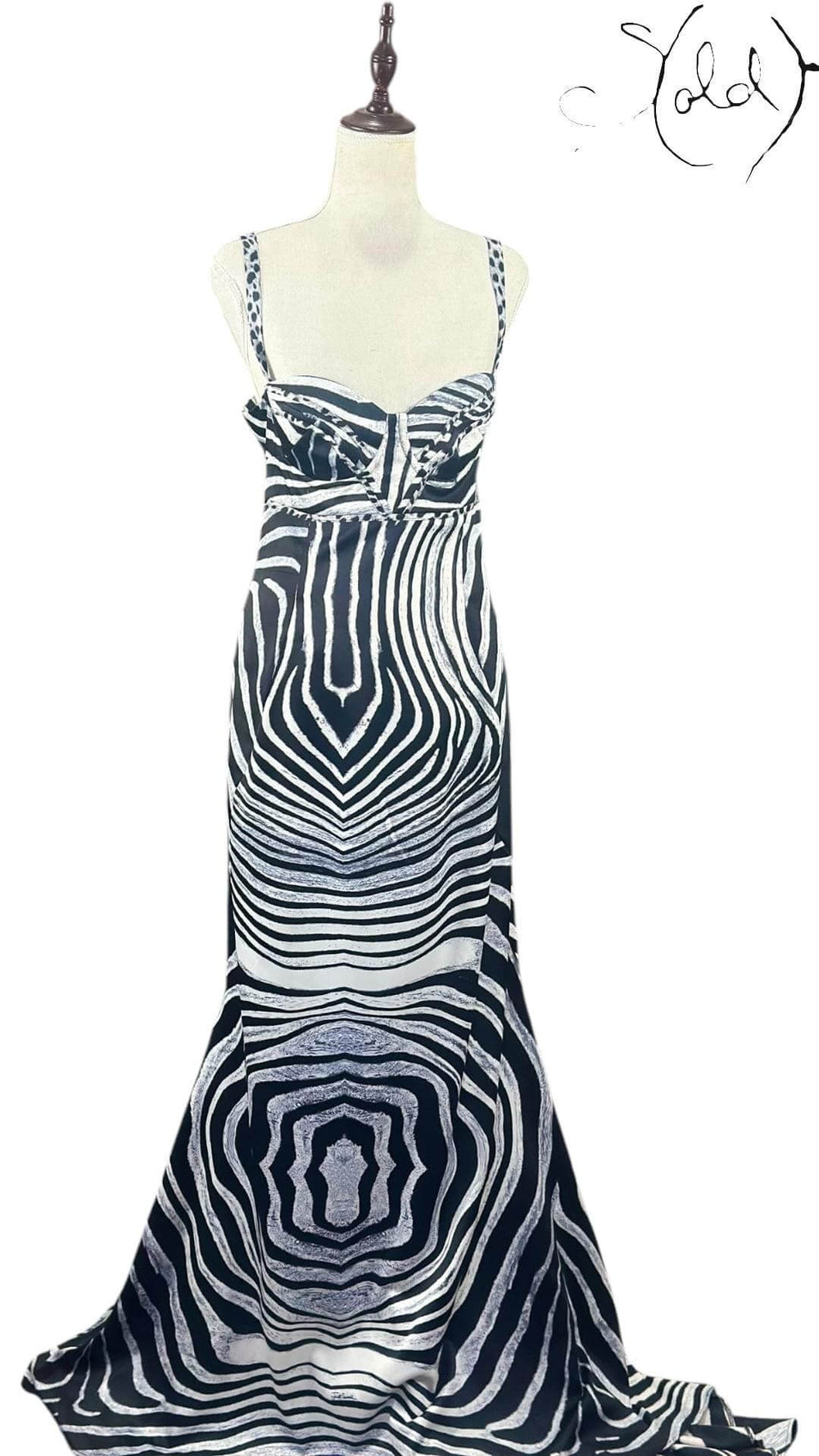 Roberto Cavalli Silk Gown – Runway Wild, Hardware detail | Sold Attire