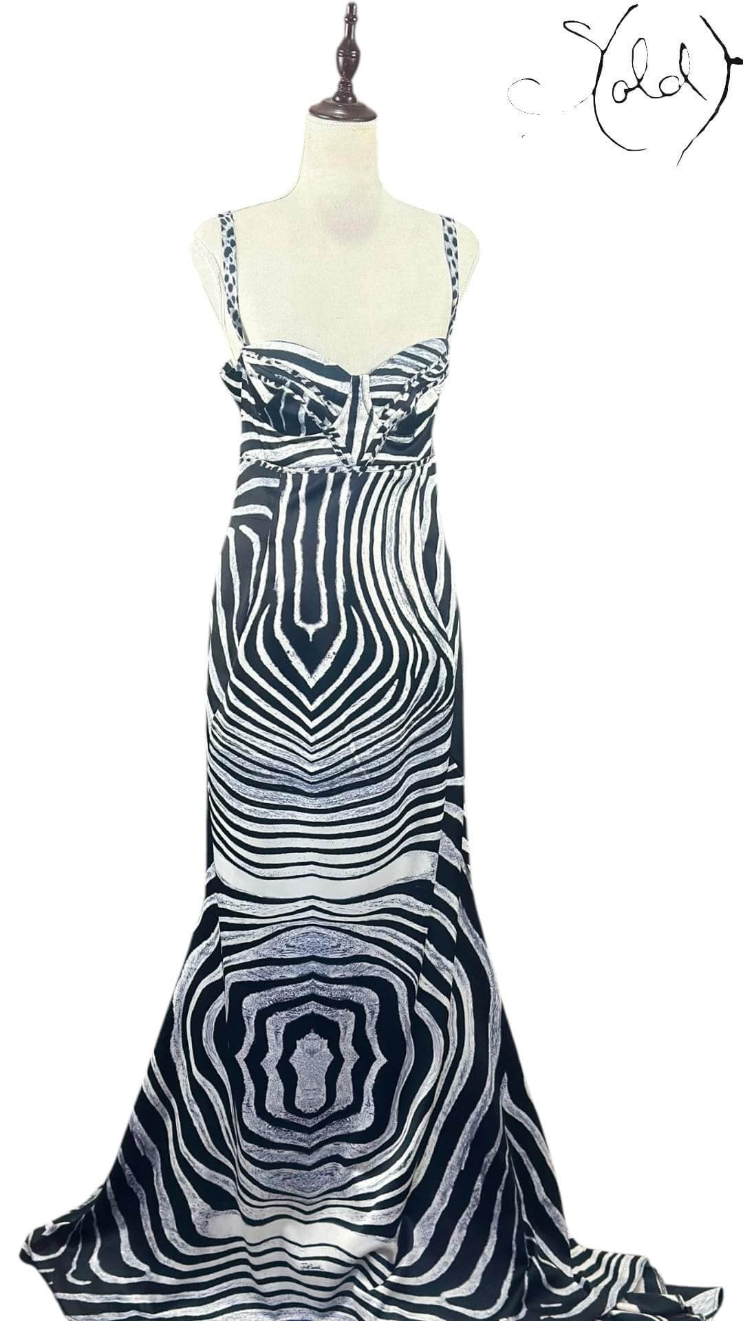 Roberto Cavalli Silk Gown – Runway Wild, Hardware detail | Sold Attire