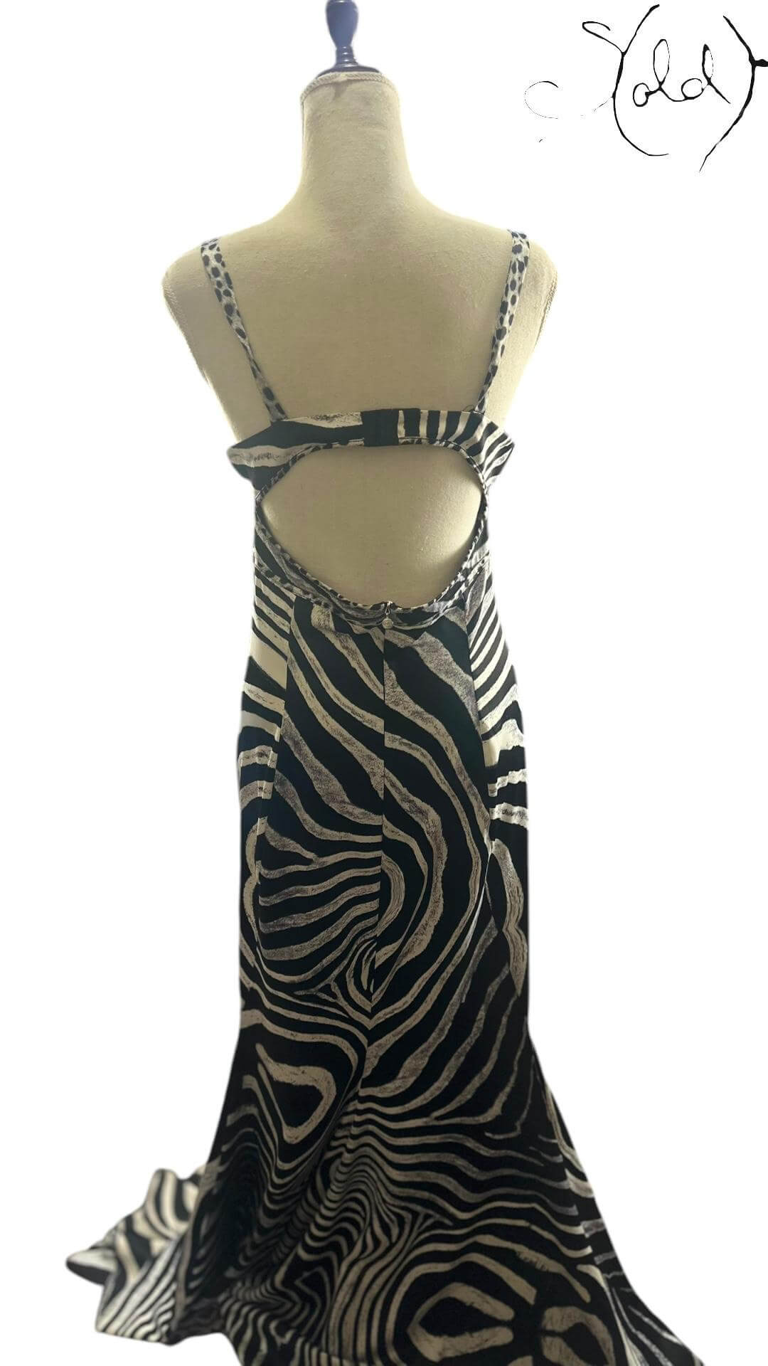 Roberto Cavalli Silk Gown – Runway Wild, Interior view | Sold Attire