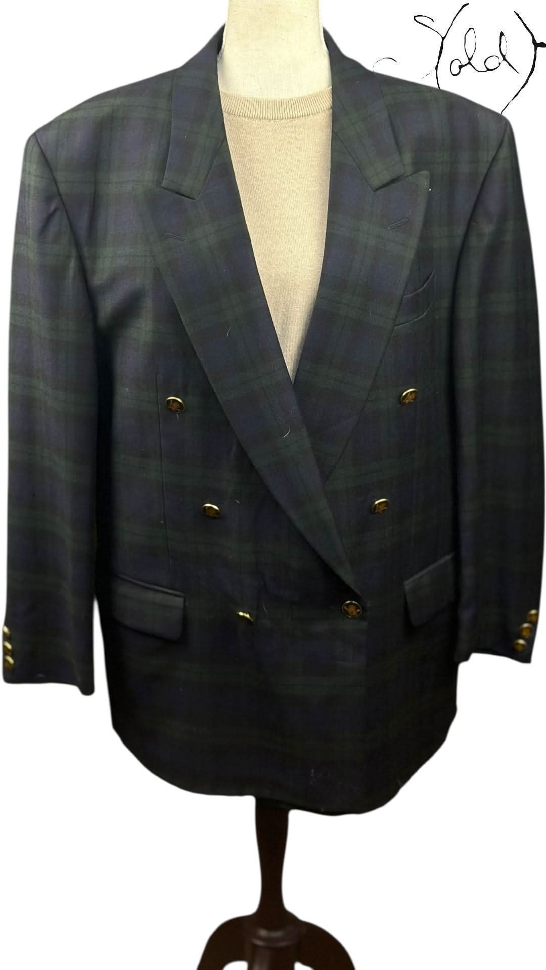 Roy Robson Tartan “Lana Wool” Blazer | Sold Attire - Sold Attire