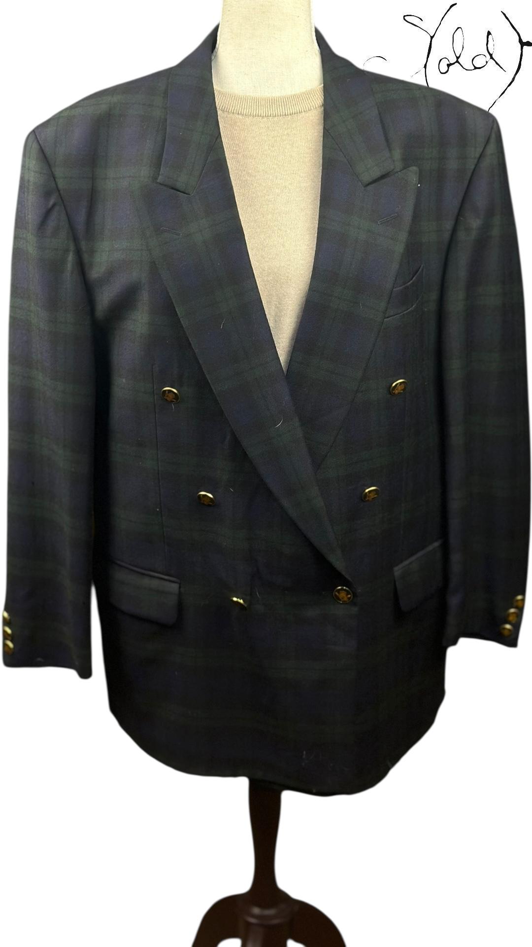 Roy Robson Tartan “Lana Wool” Blazer — Authenticated Pre-Owned | Sold Attire