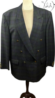 Roy Robson Tartan “Lana Wool” Blazer