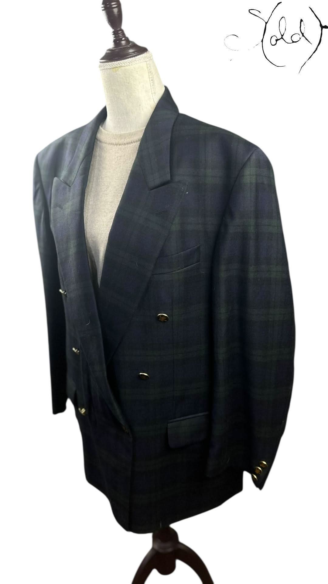 Roy Robson Tartan “Lana Wool” Blazer | Sold Attire - Sold Attire