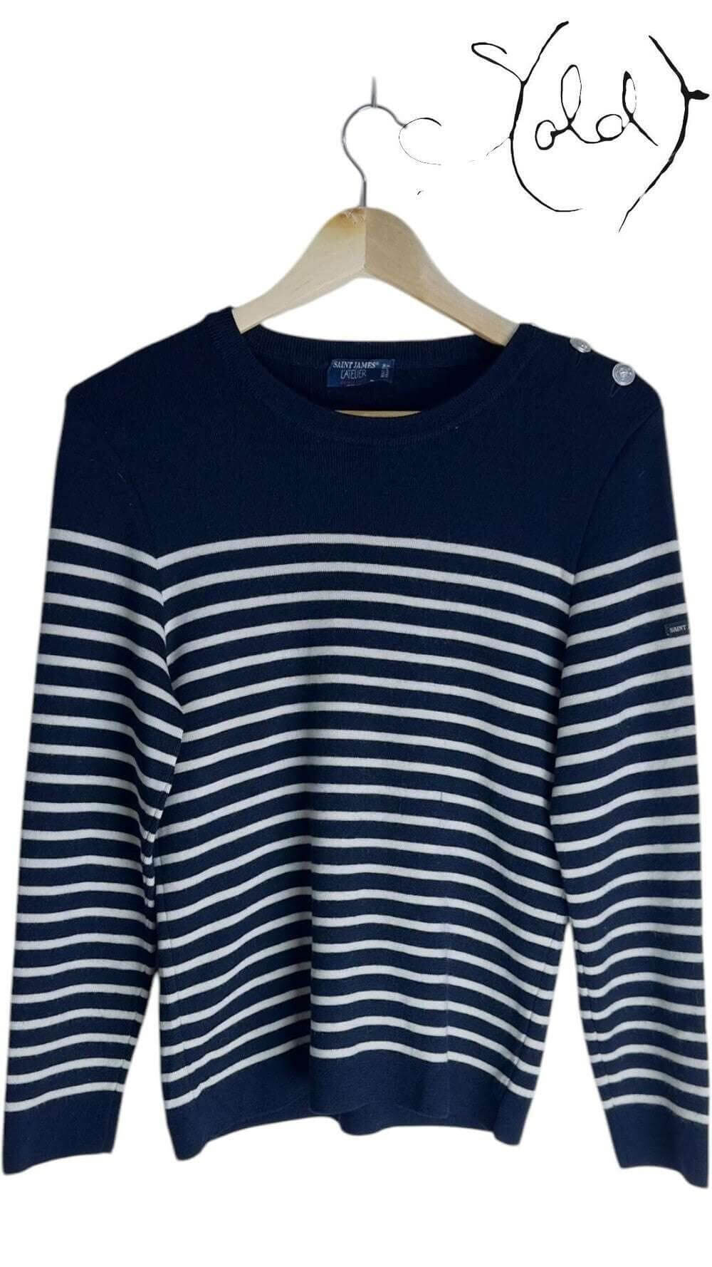 Saint James Atelier Wool Sweater – French Nautical Chic, Interior view | Sold Attire