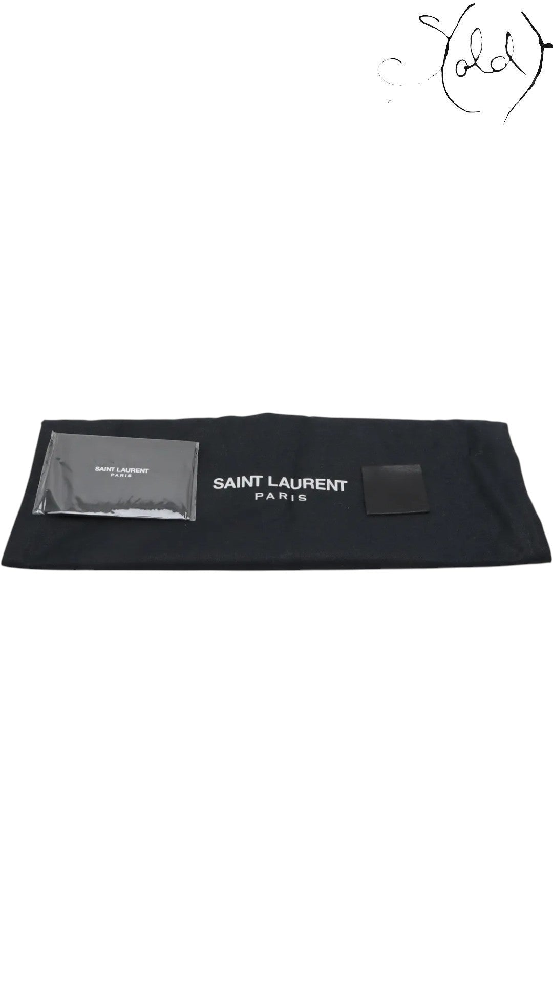 Sold Attire black leather Saint Laurent Kate Tassel crossbody bag with gold hardware and tassel detail, includes dust bag and authenticity cards.