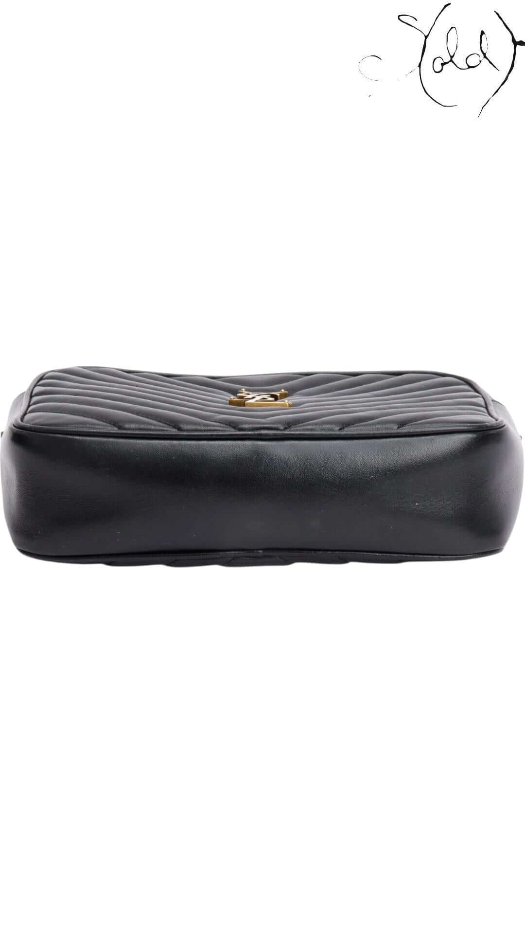 Saint Laurent Lou Camera Bag – Chevron Minimalism, Detail view | Sold Attire