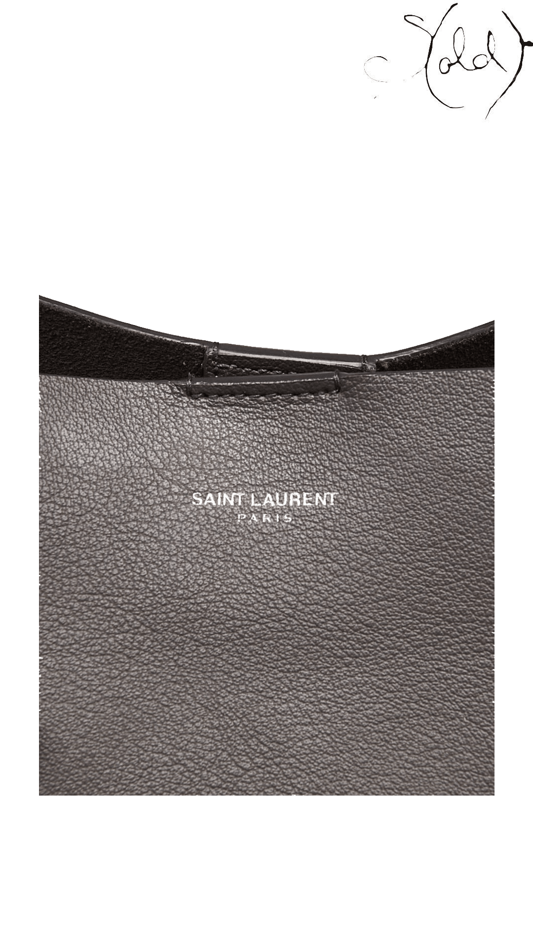 Saint Laurent Large Fringe Shopping Tote Grey — detail view 6