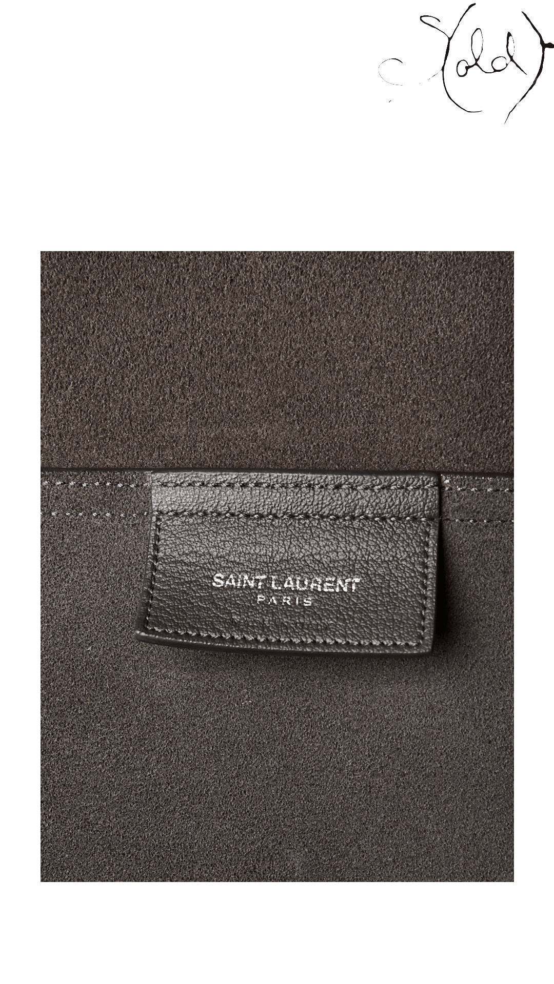 Saint Laurent Large Fringe Shopping Tote Grey — detail view 8