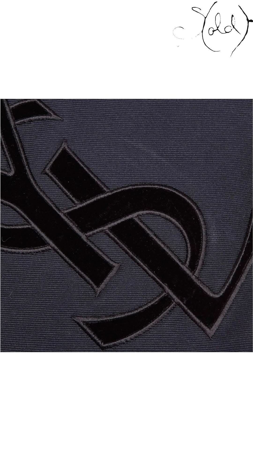 Saint Laurent Tote Bag Saint Laurent Rive Gauche Kahala Black Canvas Tote | Sold Attire