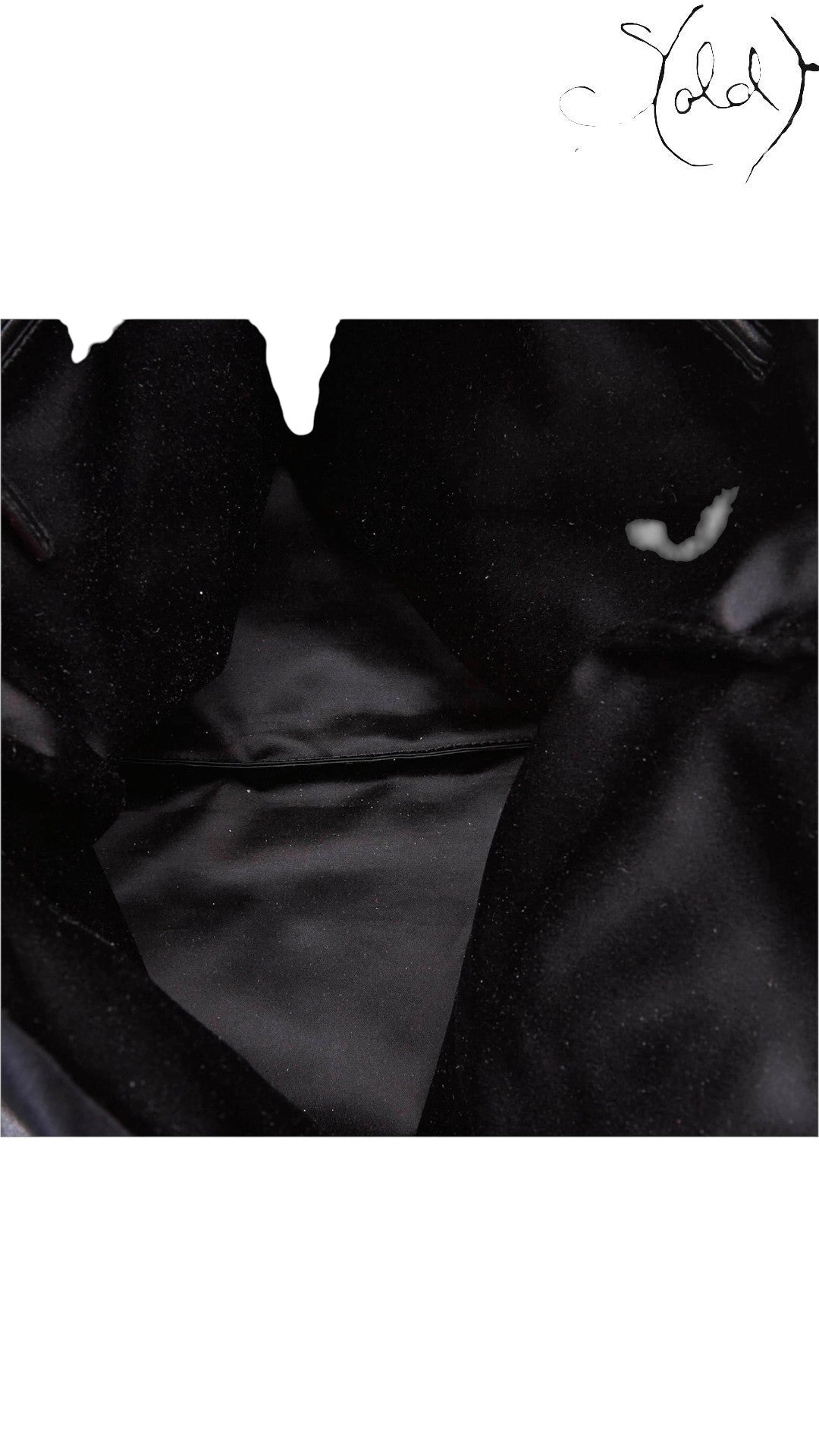 Saint Laurent Rive Gauche Kahala Black Canvas Tote, Base view | Sold Attire