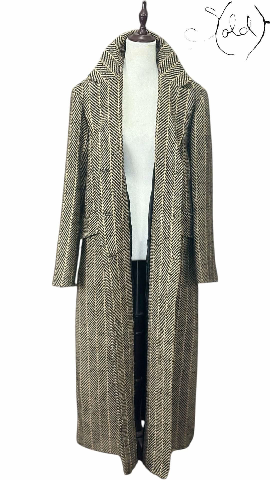 Sandro Ferrone Wool Coat – Cinematic Drape | Sold Attire