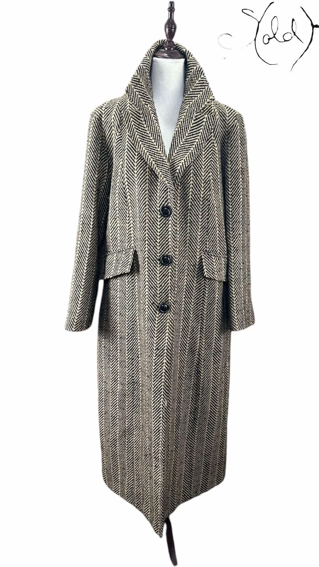 Sandro Ferrone Wool Coat – Cinematic Drape | Sold Attire