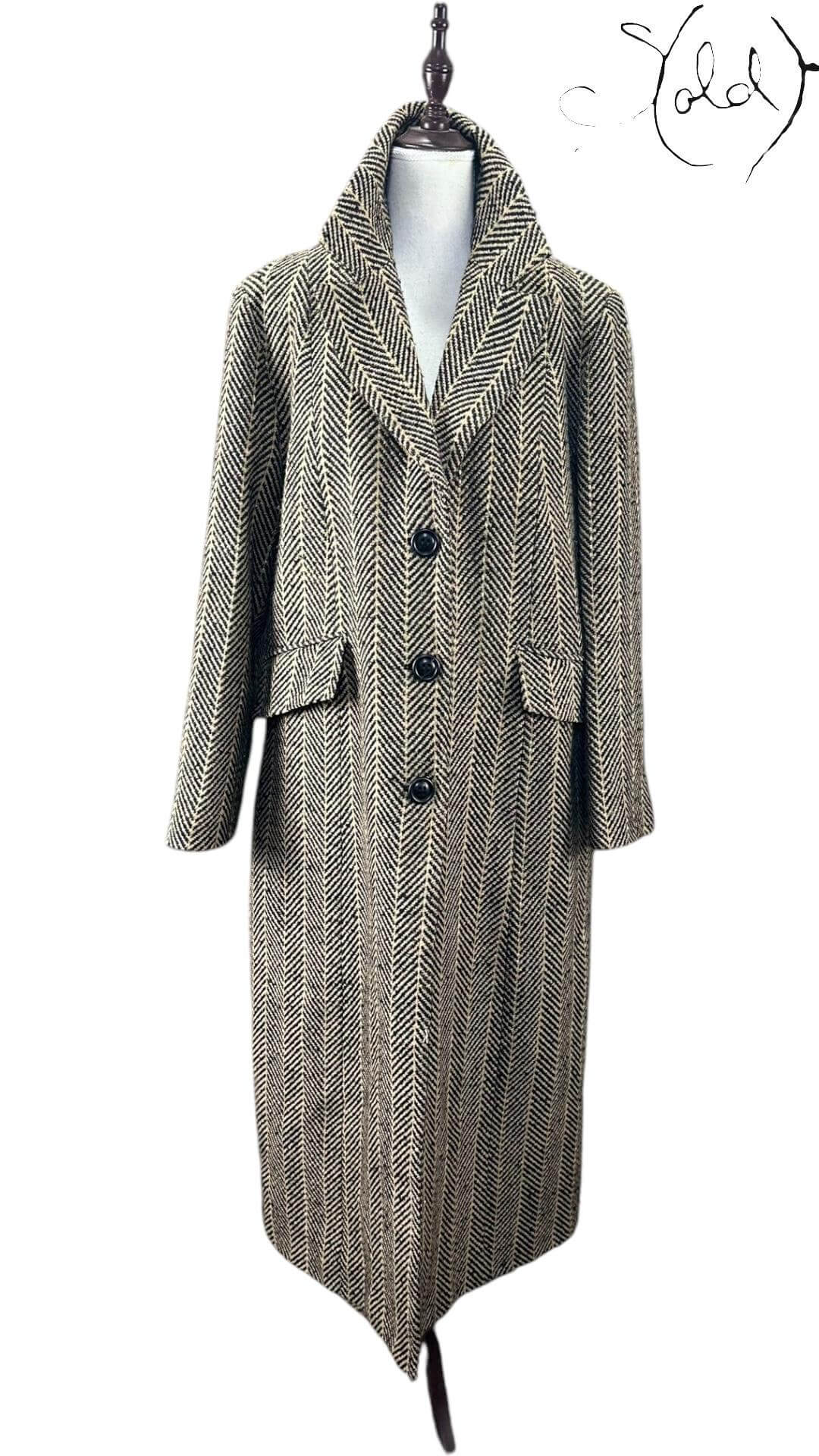 Sandro Ferrone Wool Coat – Cinematic Drape — Authenticated Pre-Owned | Sold Attire