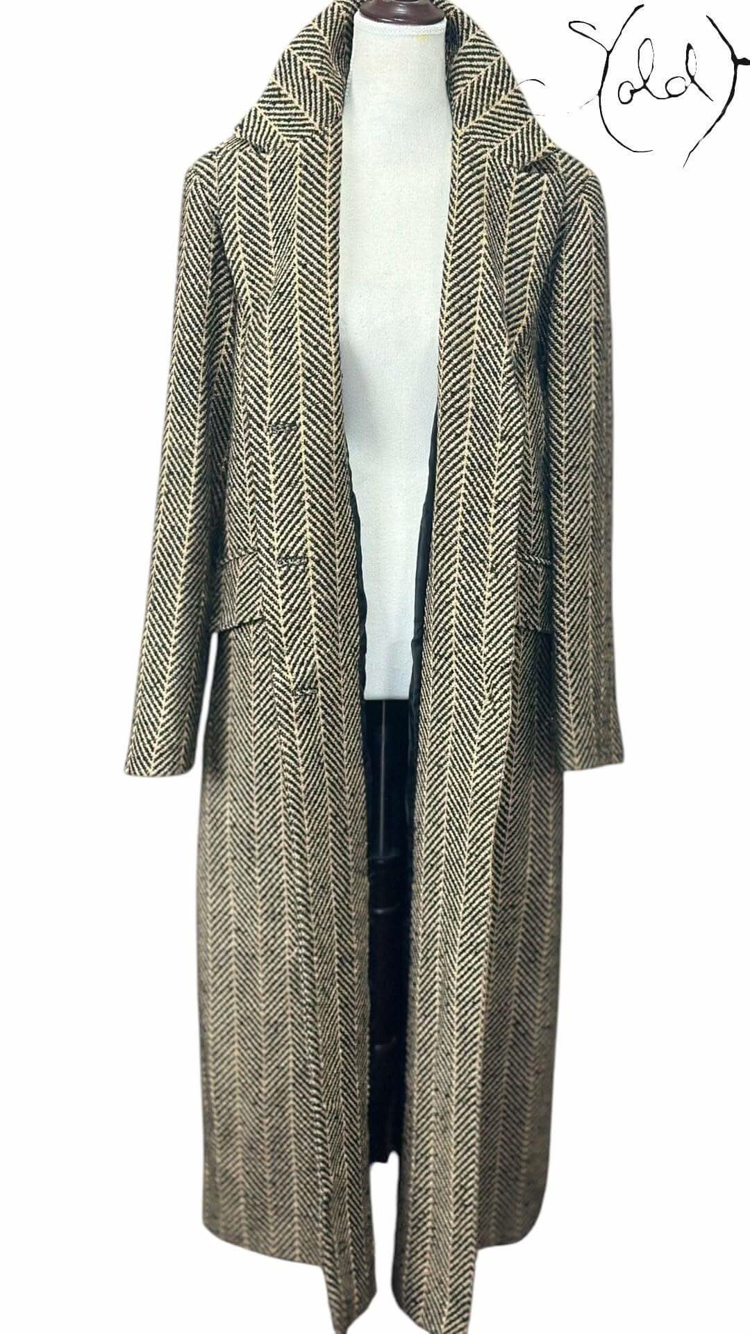 Sandro Ferrone Wool Coat – Cinematic Drape | Sold Attire