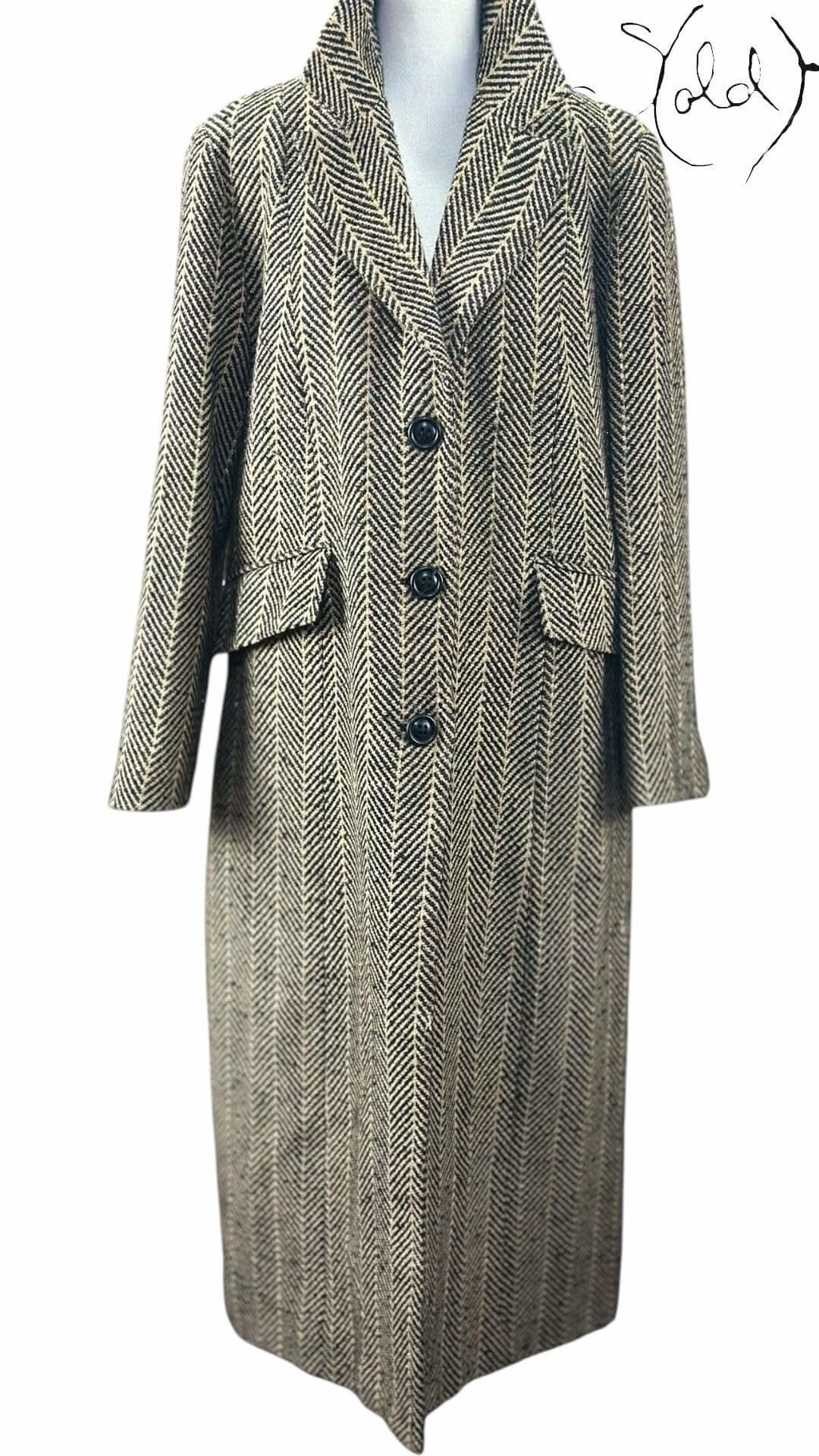 Sandro Ferrone Wool Coat – Cinematic Drape | Sold Attire
