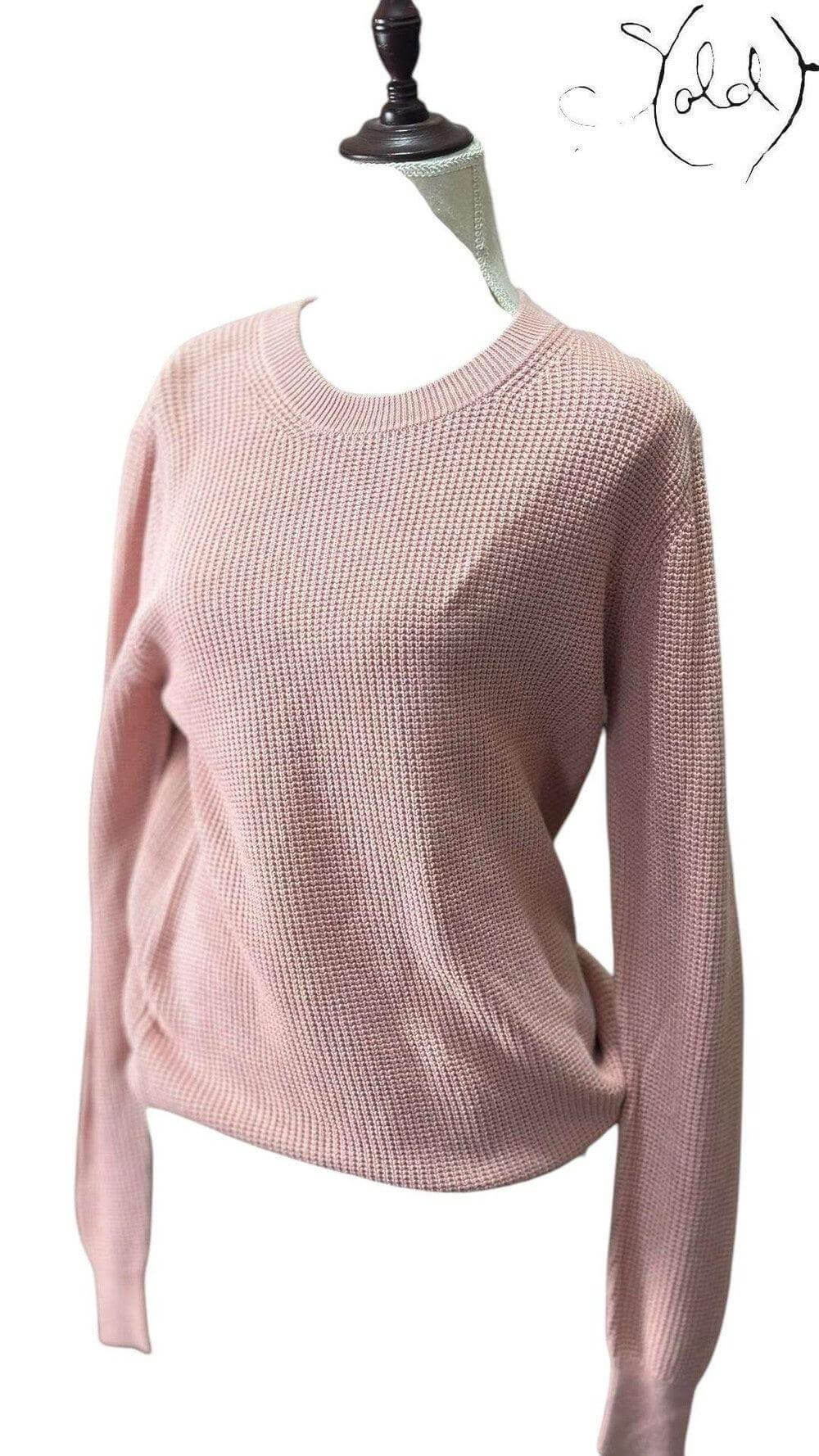Sandro Waffle-Knit Sweater – Preppy Minimalist Essential, Detail view | Sold Attire