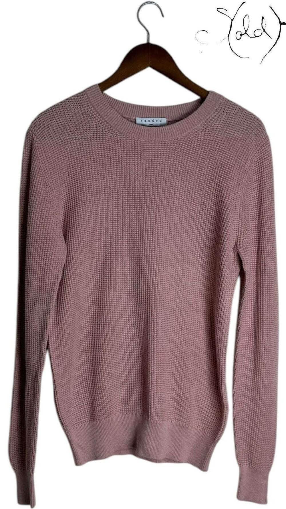 Sandro Waffle-Knit Sweater – Preppy Minimalist Essential | Sold Attire