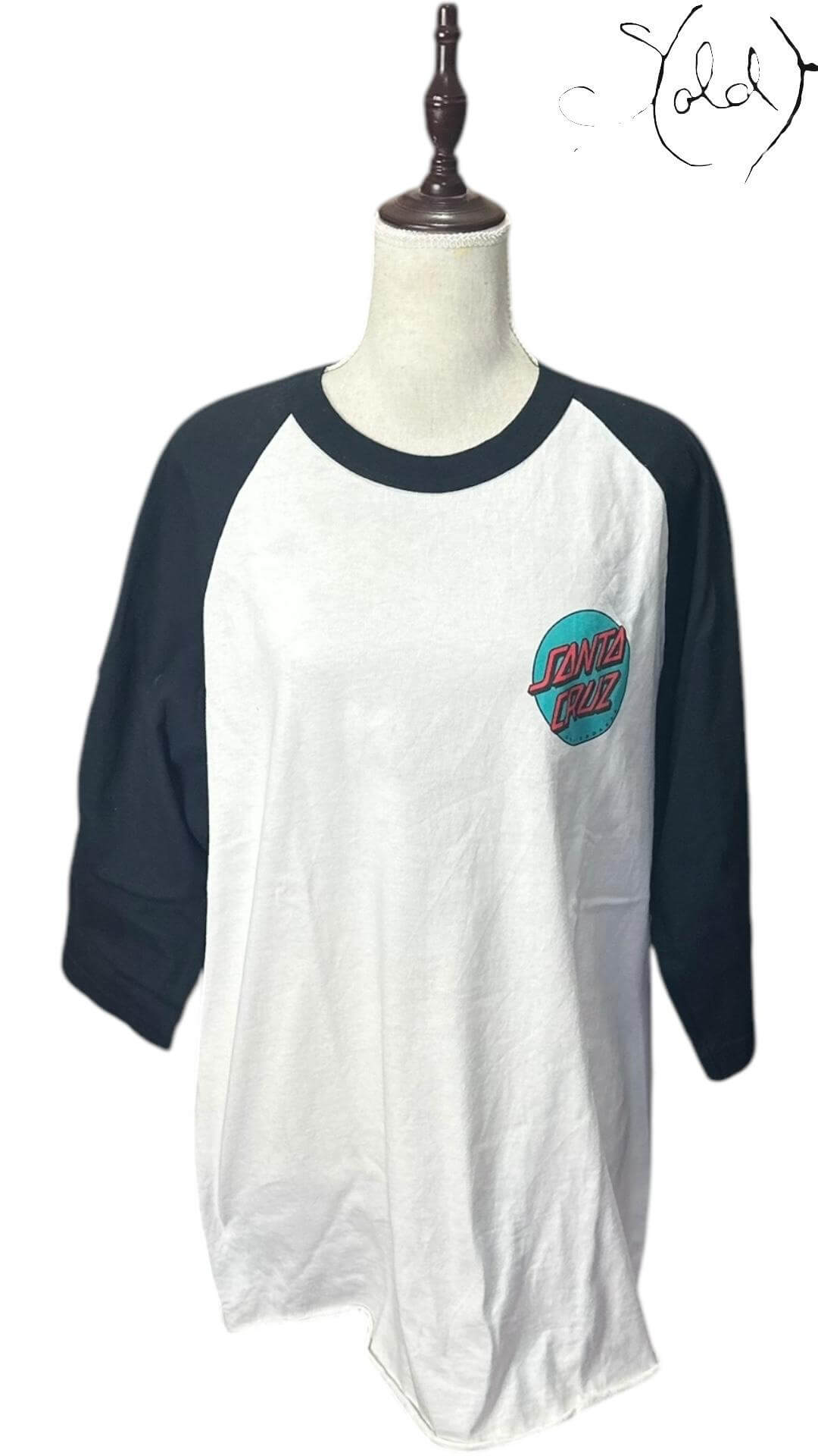 Santa Cruz Baseball Tee Medium/Large – Sold Attire, Interior view | Sold Attire