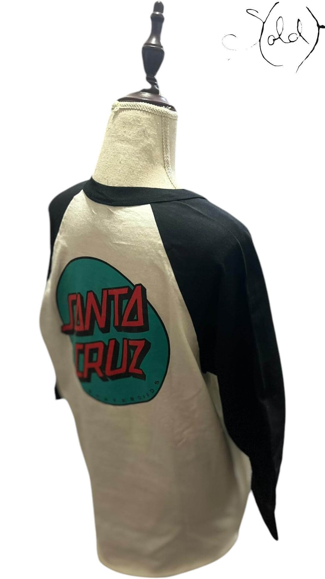 Santa Cruz Baseball Tee Medium/Large – Sold Attire, Detail view | Sold Attire