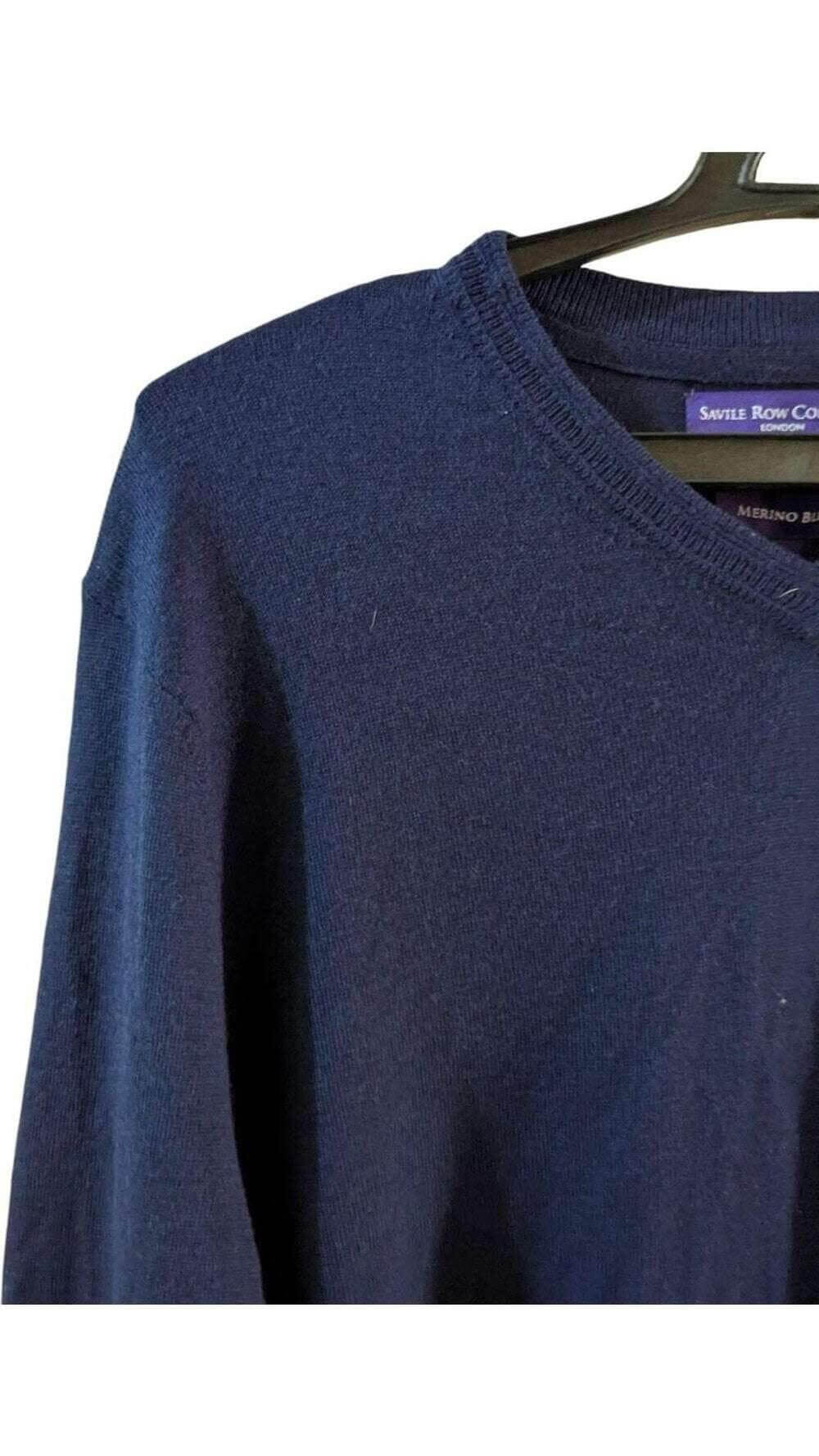 Savile Row Navy Sweater – Old Money Elegance, Back view | Sold Attire