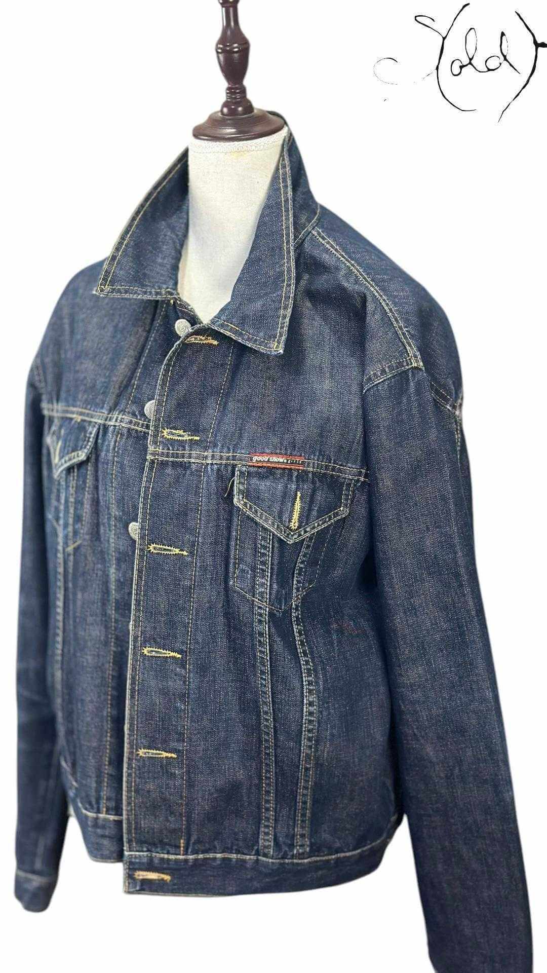 Showgirls Cropped Denim Jacket – Y2K Streetwear, Interior view | Sold Attire