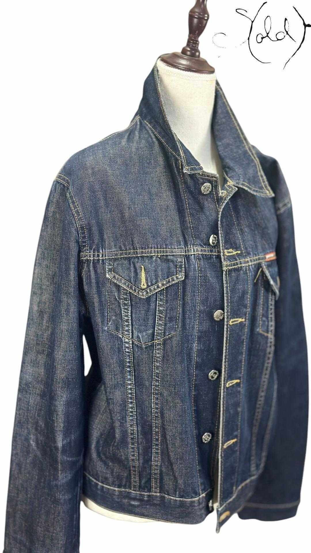 Showgirls Cropped Denim Jacket – Y2K Streetwear, Detail view | Sold Attire