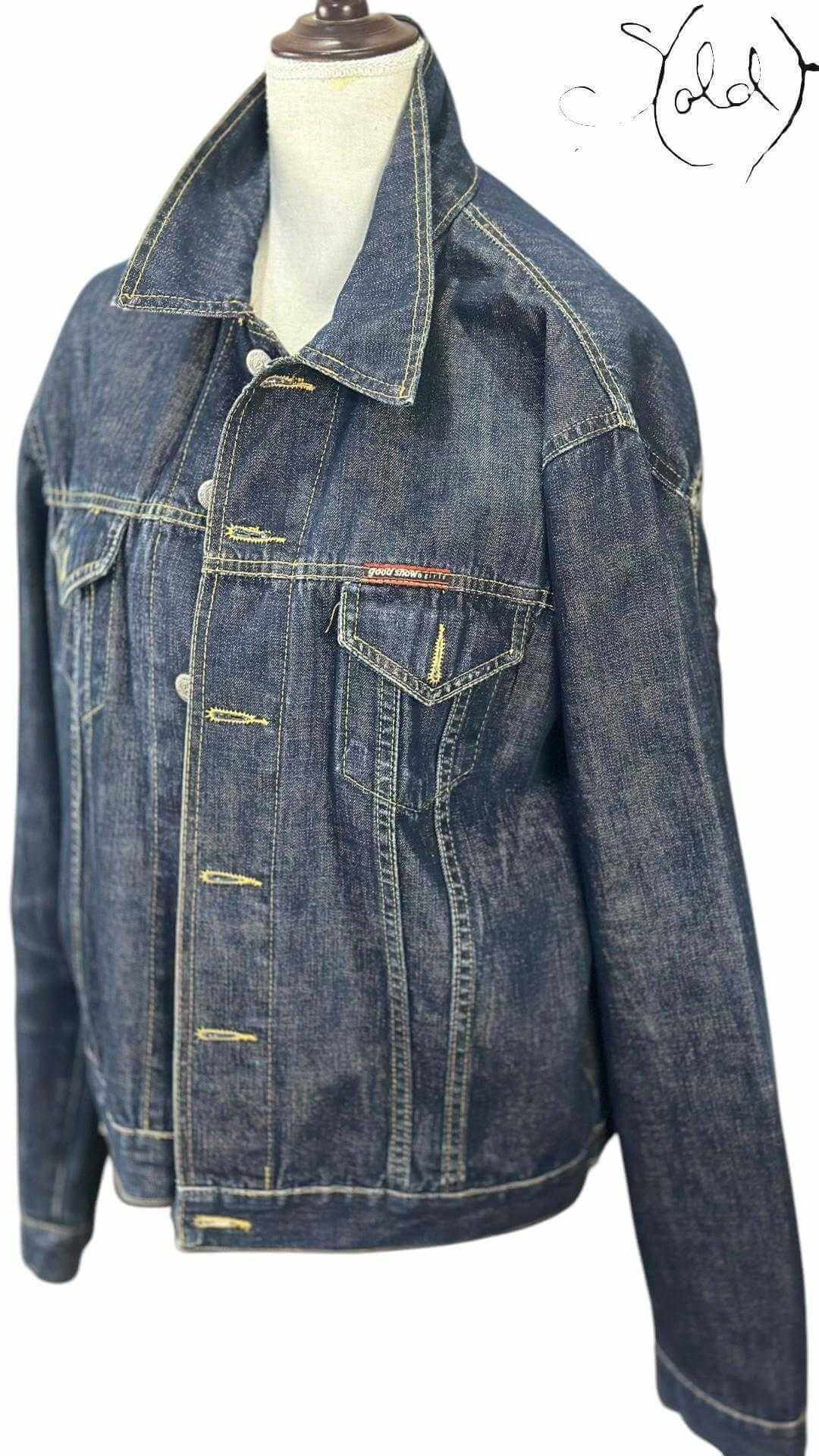 Showgirls Cropped Denim Jacket – Y2K Streetwear, Back view | Sold Attire