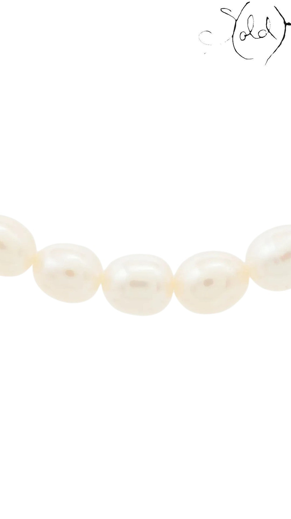 Sold Attire pre-owned TASAKI cream pearl necklace with a single strand design and silver clasp hardware