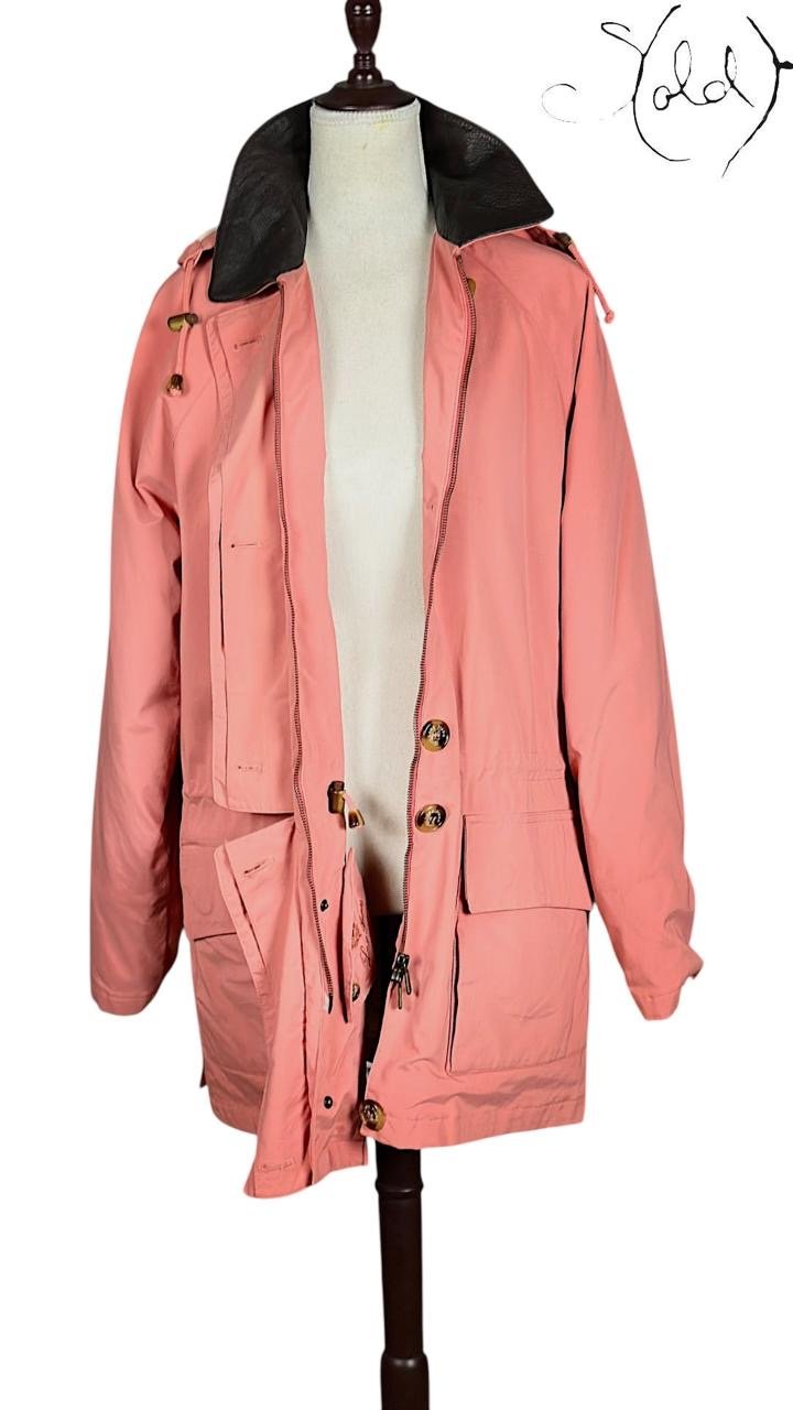 Loro Piana Horsey Storm System Jacket Salmon Pink, Detail view | Sold Attire