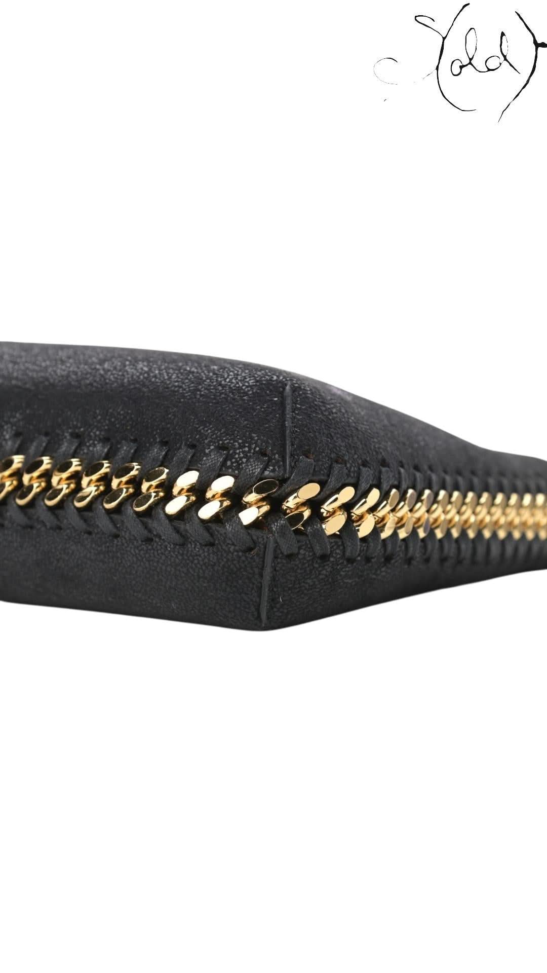 Stella McCartney Shaggy Deer Mini Chain Shoulder Bag Black | Sold Attire - Sold Attire