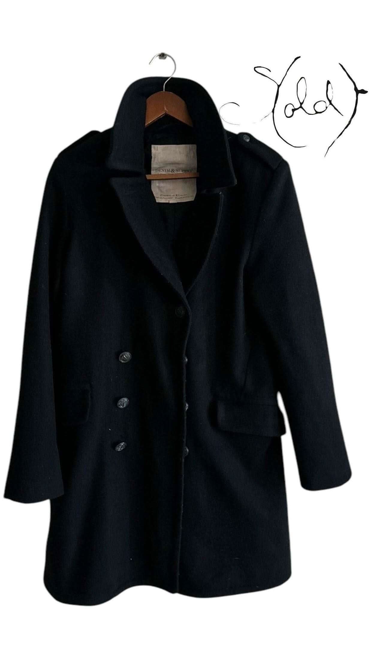 Supply Garments Black Coat - Sophisticated Outerwear