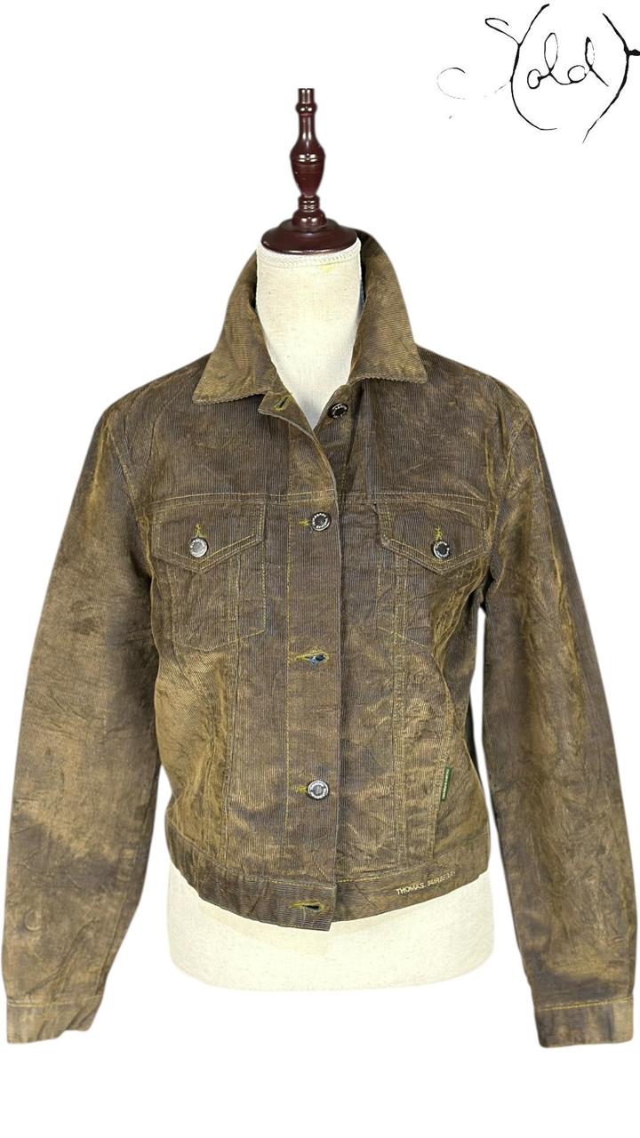 Thomas Burberry Corduroy Jacket Olive 2000s Size 42, Authenticated Pre-Owned | Sold Attire