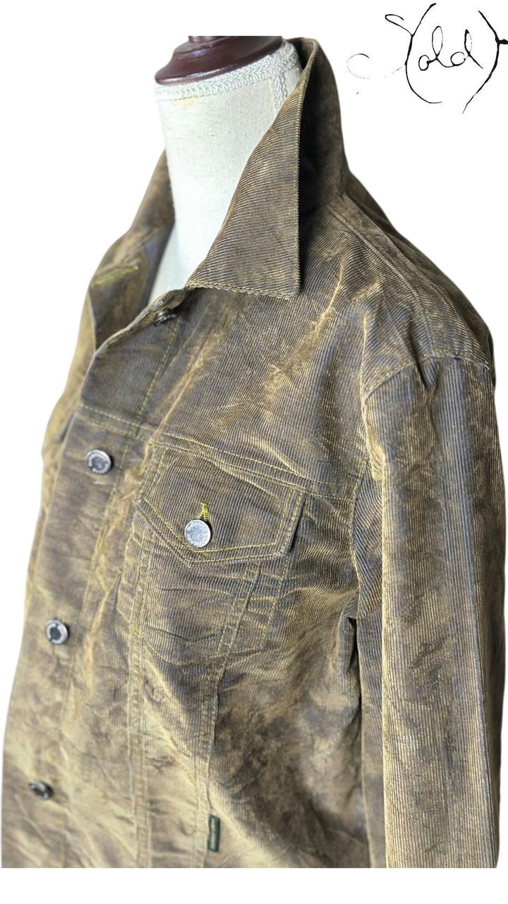 Thomas Burberry Corduroy Jacket Olive 2000s Size 42, Detail view | Sold Attire