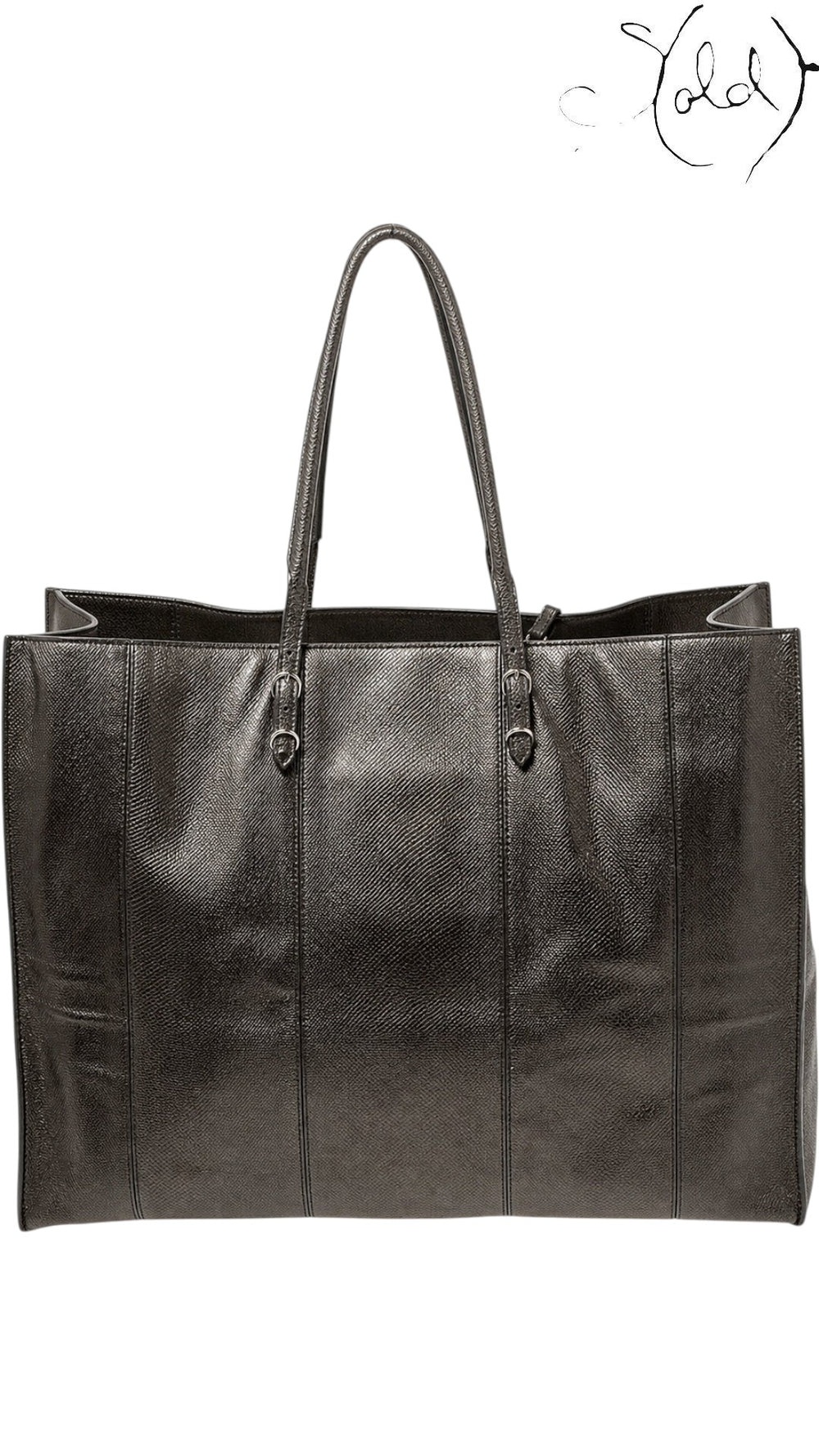 Balenciaga Papier A4 grey karung tote back view