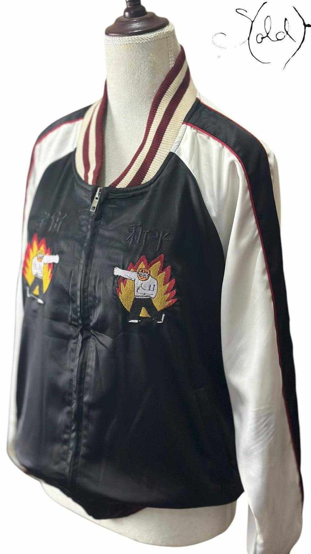 Tyakasha Embroidered Varsity Jacket – Streetwear Heat, Back view | Sold Attire