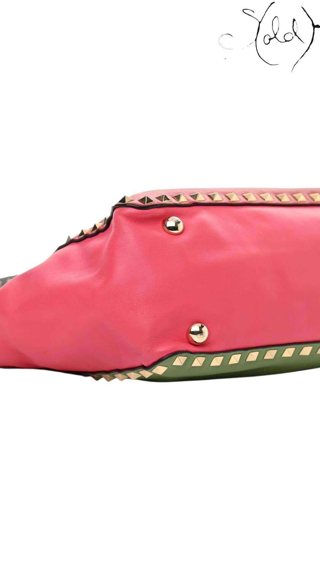 Valentino Garavani Colourblock Small Rockstud Tote – Dual-Tone Collector’s Edition, Detail view | Sold Attire