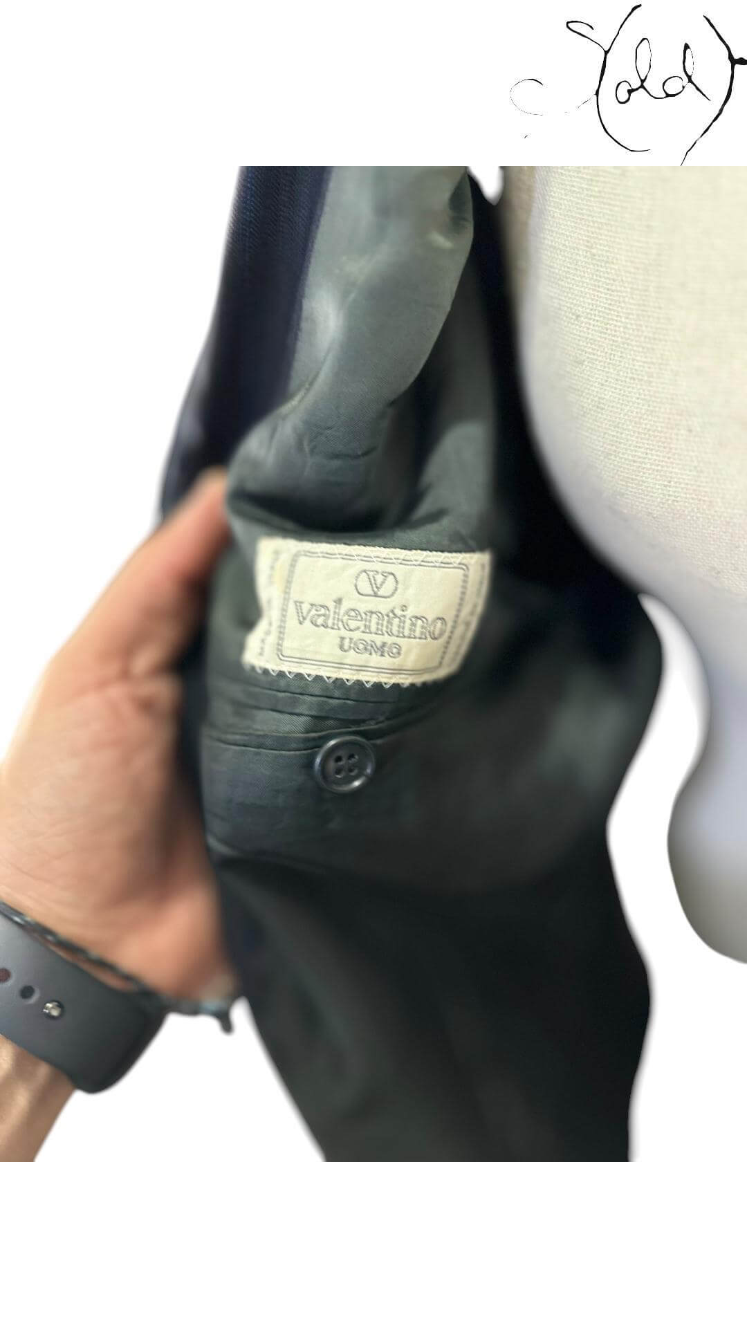 Valentino Uomo Wool Blazer – Deadstock Italian Cut, Back view | Sold Attire