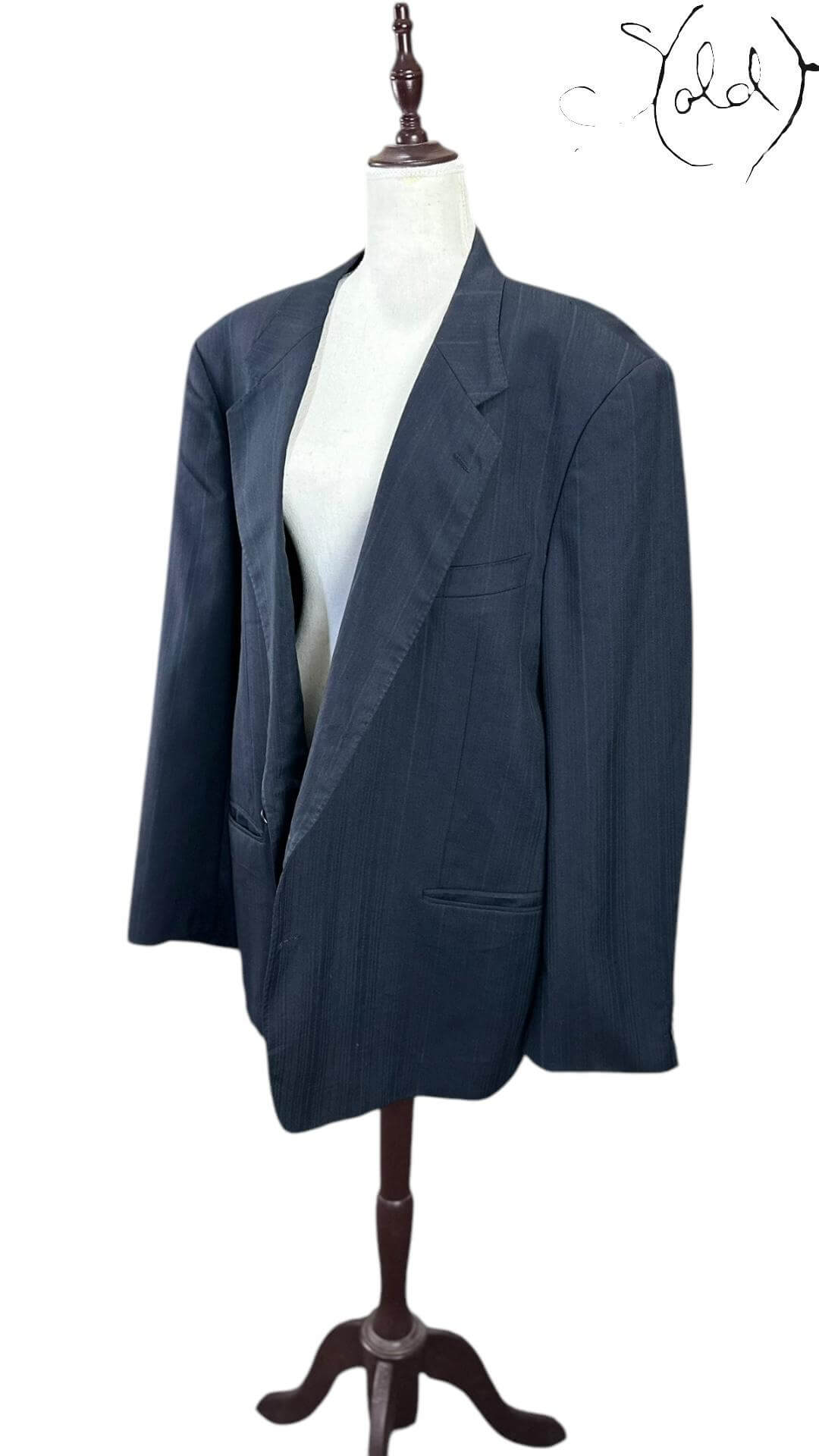Valentino Uomo Wool Blazer – Deadstock Italian Cut, Interior view | Sold Attire
