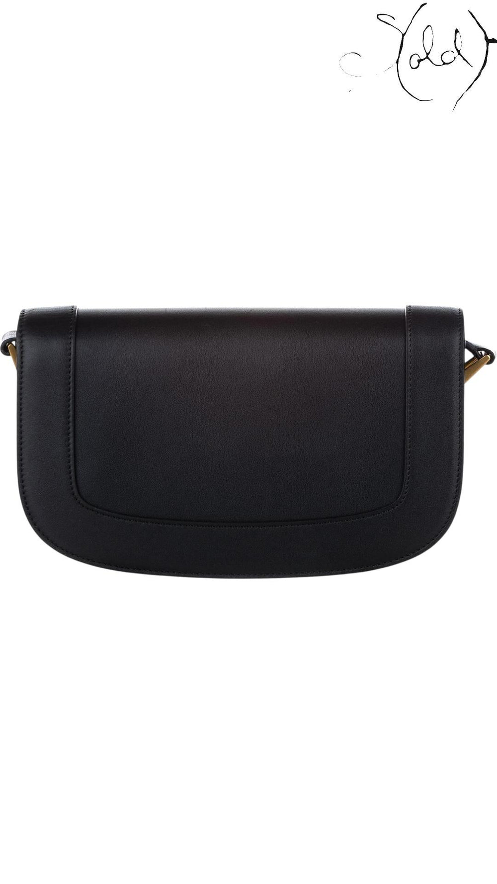 Valentino VRING Black Leather Crossbody, Interior view | Sold Attire