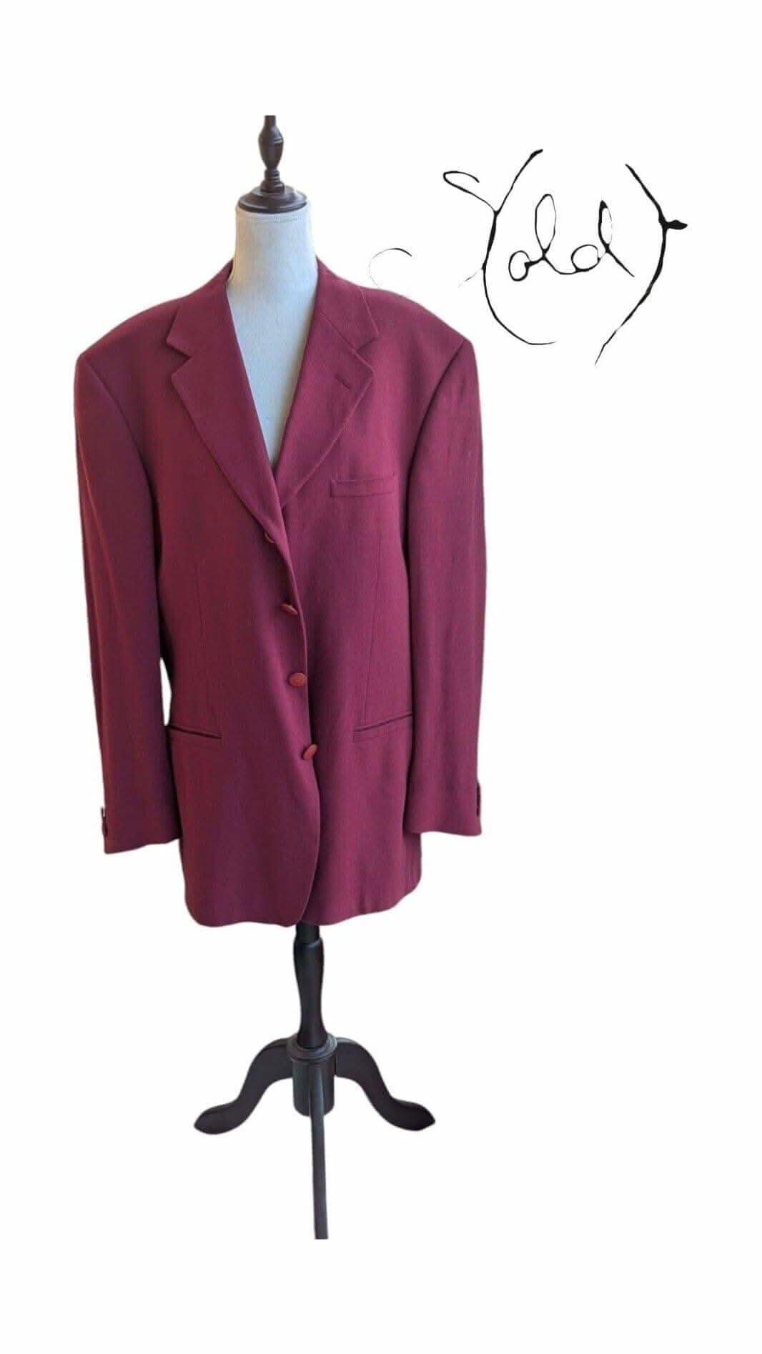 Versace Burgundy Blazer – Old Money Elegance