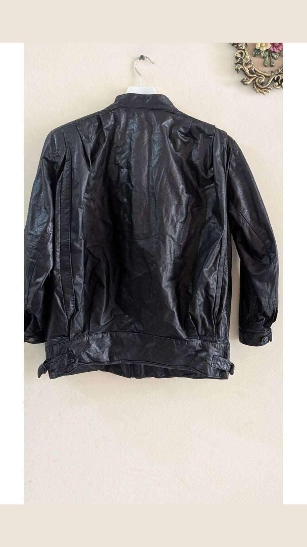 Vintage Black Leather Jacket - Minimalist Cool