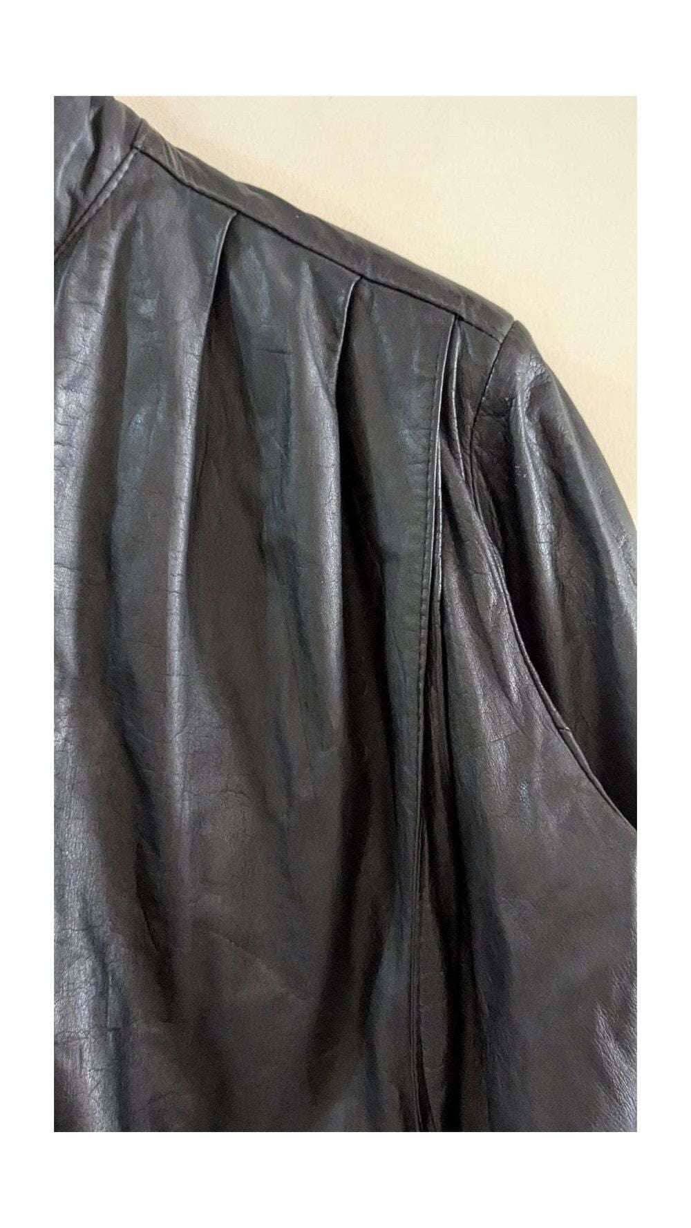 Vintage Black Leather Jacket - Minimalist Cool