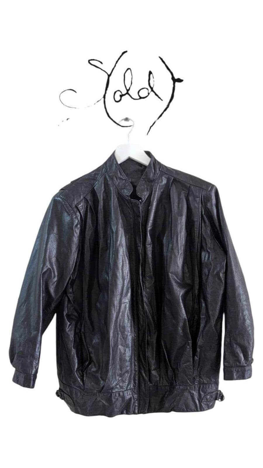 Vintage Black Leather Jacket - Minimalist Cool, Authenticated Pre-Owned | Sold Attire