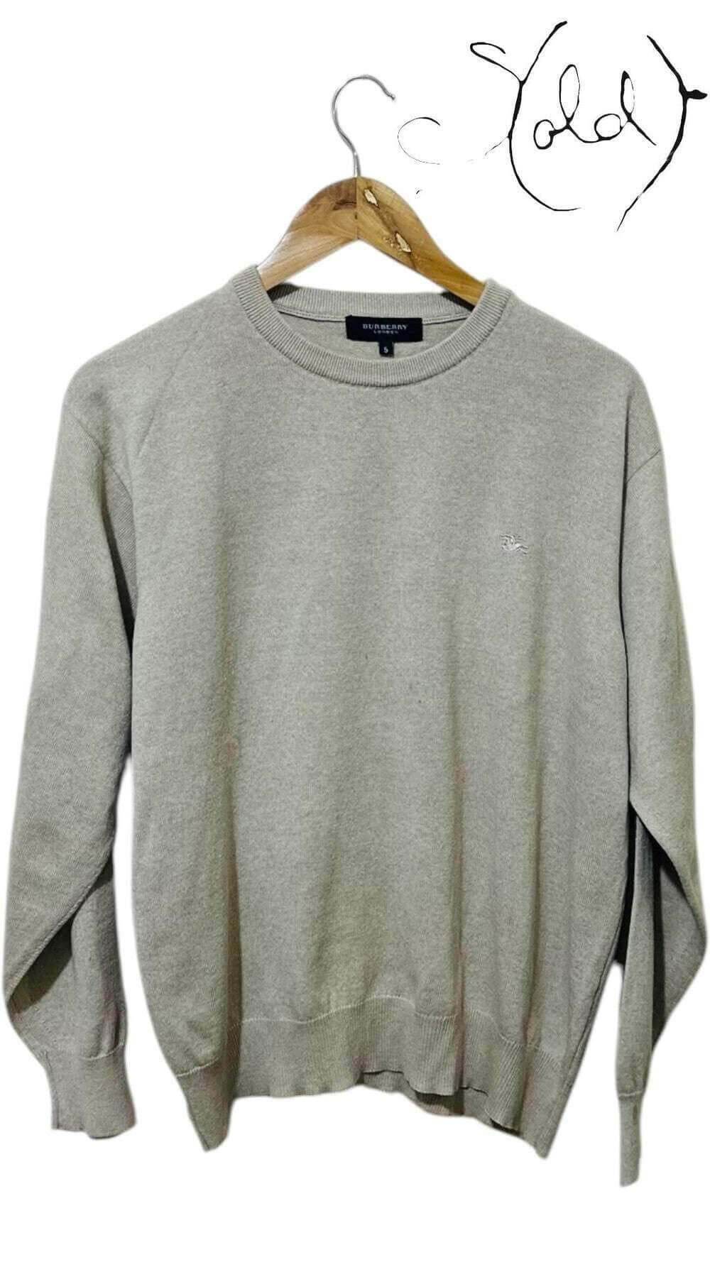 Vintage Burberry Lana Wool Sweater – Classic Old Money Style — Authenticated Pre-Owned | Sold Attire