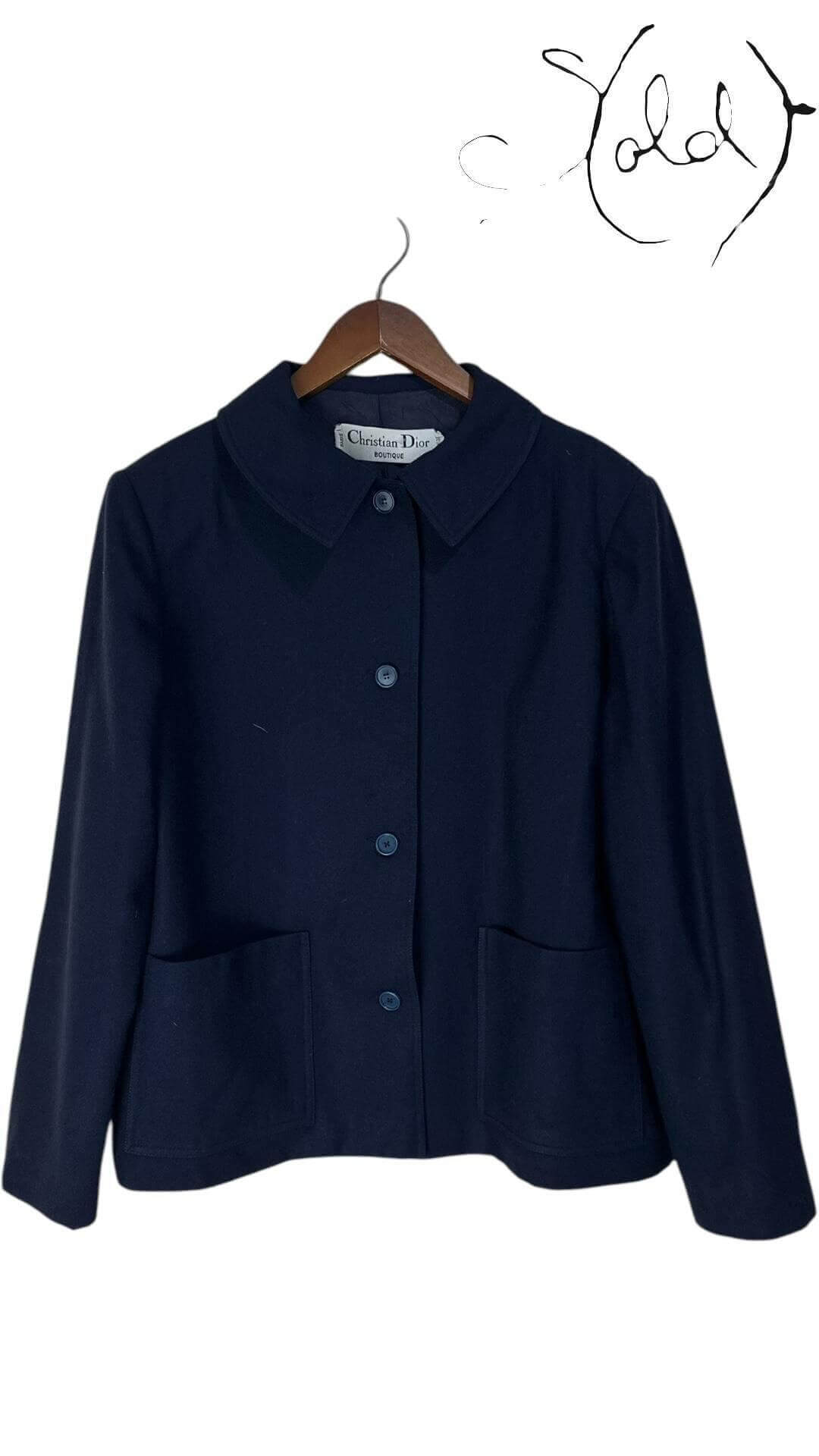 Vintage Christian Dior 1970s Coat – Parisian Elegance, Detail view | Sold Attire