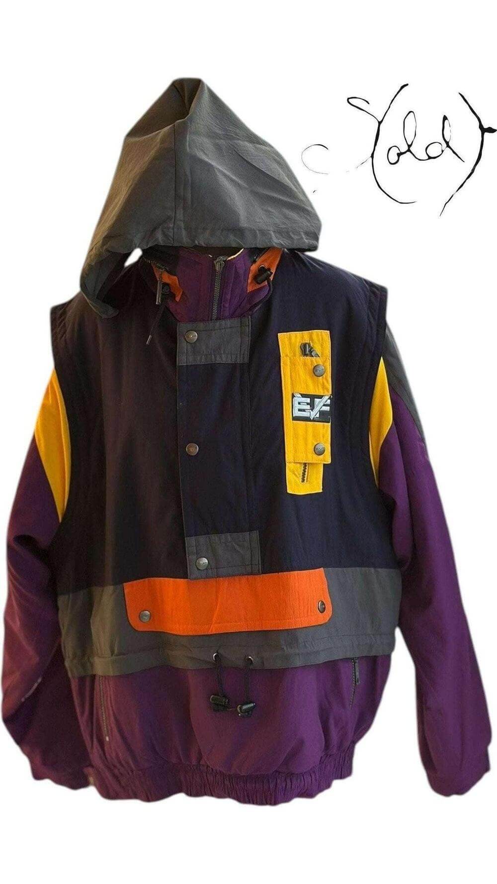Vintage EVF Ski Jacket – Bold Winter Style, Interior view | Sold Attire