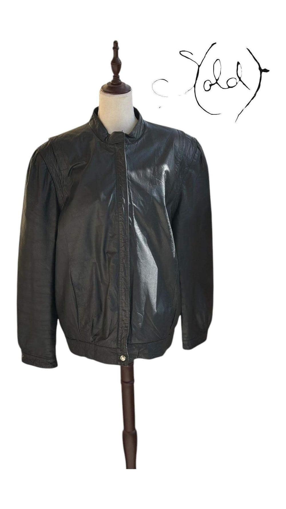 Vintage Leather Jacket – Made in Australia, Back view | Sold Attire