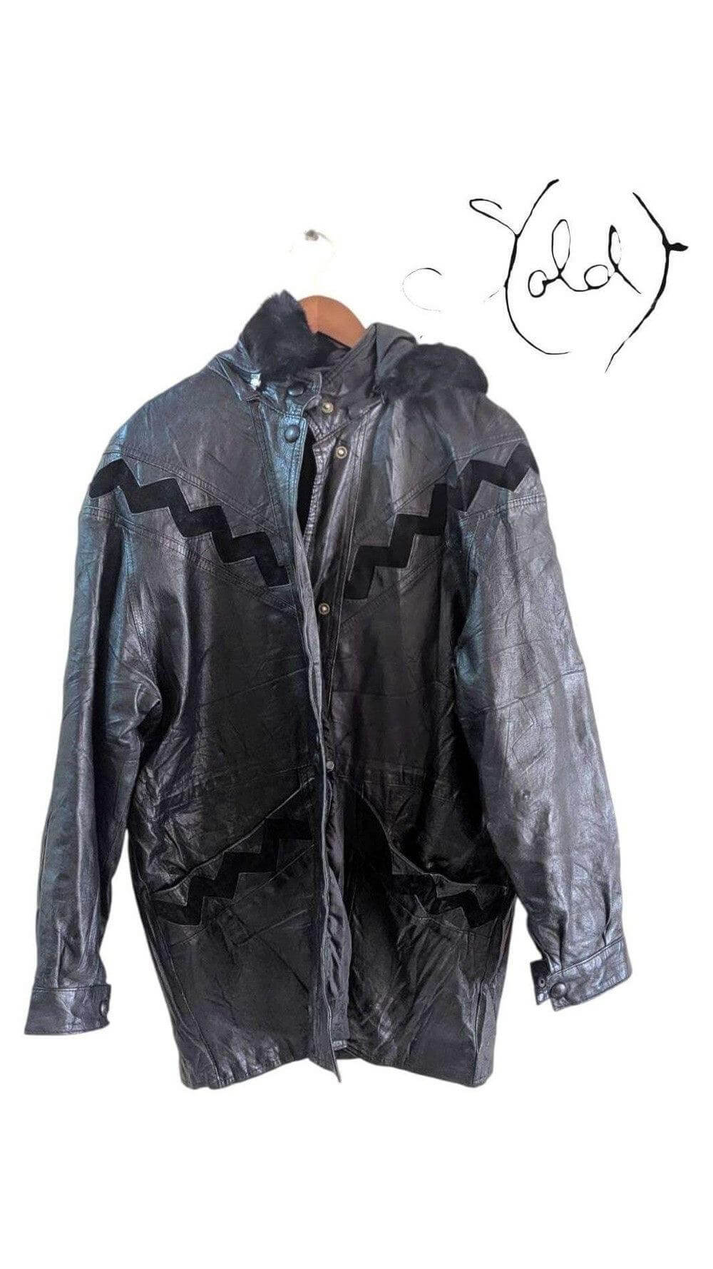 Vintage Leather Jacket – Real Fur Hood, Authenticated Pre-Owned | Sold Attire